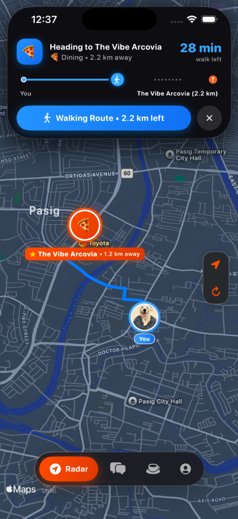 Live GPS Navigation & Walk Sync